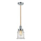 Canton Mini Pendant shown in the Polished Chrome finish with a Seedy shade