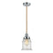 Canton Mini Pendant shown in the Polished Chrome finish with a Seedy shade