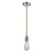 Bare Bulb Mini Pendant shown in the Polished Chrome finish