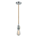 Bare Bulb Mini Pendant shown in the Polished Chrome finish