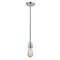 Bare Bulb Mini Pendant shown in the Polished Chrome finish