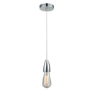 Bare Bulb Mini Pendant shown in the Polished Chrome finish