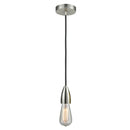 Bare Bulb Mini Pendant shown in the Satin Nickel finish