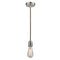 Bare Bulb Mini Pendant shown in the Satin Nickel finish