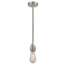 Bare Bulb Mini Pendant shown in the Satin Nickel finish