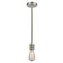 Bare Bulb Mini Pendant shown in the Satin Nickel finish