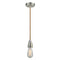 Bare Bulb Mini Pendant shown in the Satin Nickel finish