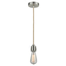 Bare Bulb Mini Pendant shown in the Satin Nickel finish