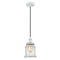 Canton Mini Pendant shown in the White finish with a Seedy shade