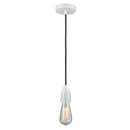 Bare Bulb Mini Pendant shown in the White finish