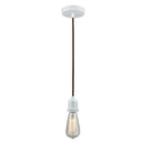 Bare Bulb Mini Pendant shown in the White finish