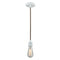 Bare Bulb Mini Pendant shown in the White finish