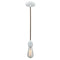 Bare Bulb Mini Pendant shown in the White finish