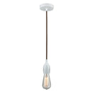 Bare Bulb Mini Pendant shown in the White finish