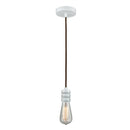 Bare Bulb Mini Pendant shown in the White finish