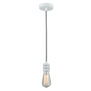 Bare Bulb Mini Pendant shown in the White finish