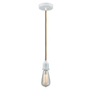 Bare Bulb Mini Pendant shown in the White finish