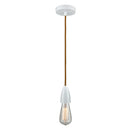 Bare Bulb Mini Pendant shown in the White finish