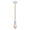 Bare Bulb Mini Pendant shown in the White finish