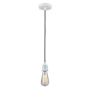 Bare Bulb Mini Pendant shown in the White finish