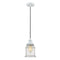 Canton Mini Pendant shown in the White finish with a Seedy shade