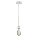 Bare Bulb Mini Pendant shown in the White finish