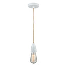 Bare Bulb Mini Pendant shown in the White finish