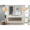 James Martin Mercer Island 59" Double Vanity Ash Gray with Glossy White Composite Top 389-V59D-AGR-A-GW