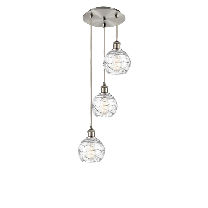 Innovations Lighting Athens Deco Swirl 3 Light 16" Multi-Pendant 113B-3P-SN-G1213-6