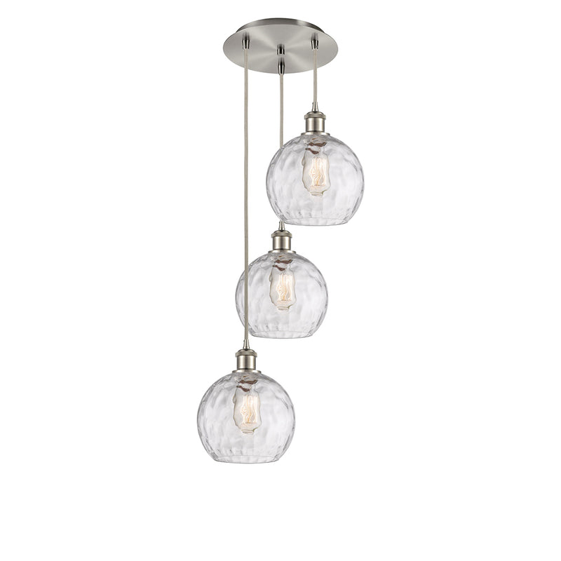 Innovations Lighting Athens Water Glass 3 Light 18" Multi-Pendant 113B-3P-SN-G1215-8