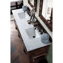 James Martin Balmoral 72" Antique Walnut Double Vanity with 3 cm Carrara Marble Top 150-V72-ANW-3CAR