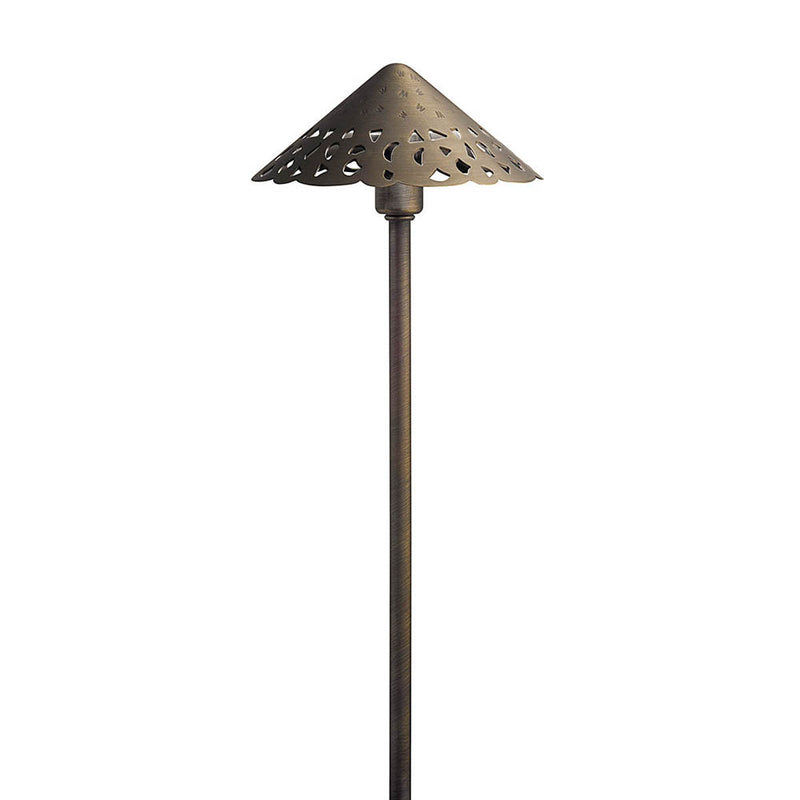 Kichler Cast Hammered Roof 3000K LED Centennial Brass 15871CBR30