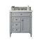 James Martin Brittany 30" Single Vanity Urban Gray with 3 cm Carrara Marble Top 650-V30-UGR-3CAR