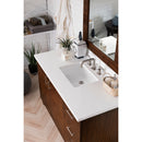 James Martin Metropolitan 48" Single Vanity American Walnut with 3 cm Classic White Quartz Top 850-V48-AWT-3CLW