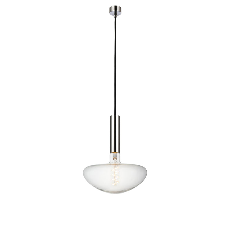 Edison Mini Pendant shown in the Polished Chrome finish