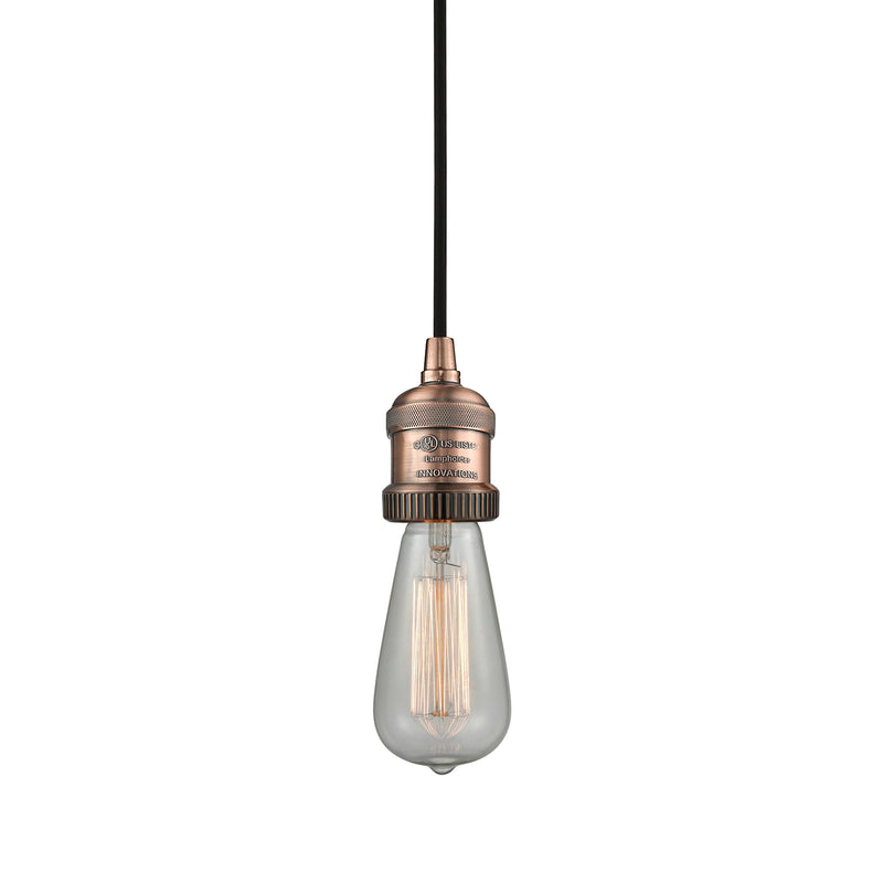 Bare Bulb Cord Set shown in the Antique Copper finish