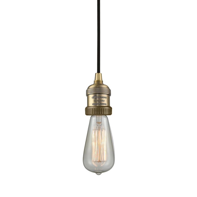 Bare Bulb Cord Set shown in the Brushed Brass finish