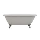 Cambridge Plumbing Acrylic Double Ended Clawfoot Bathtub 60"x30" No Drillings PC Feet