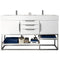 James Martin Columbia 59" Double Vanity Glossy White 388-V59D-GW-BN