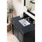 James Martin Brittany 36" Black Onyx Single Vanity with 3 cm Charcoal Soapstone Quartz Top 650-V36-BKO-3CSP