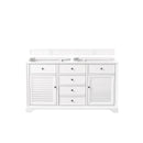 James Martin Savannah 60" Double Vanity Cabinet Bright White 238-104-V60D-BW