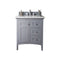 James Martin Palisades 30" Single Vanity Silver Gray with 3 cm Arctic Fall Solid Surface Top 527-V30-SL-3AF