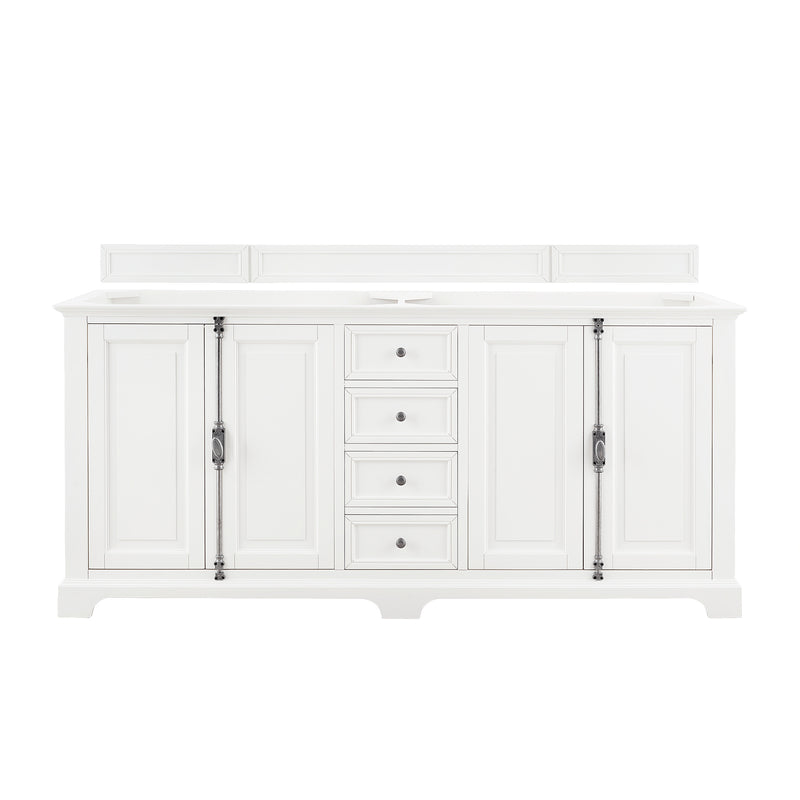 James Martin Providence 72" Double Vanity Cabinet Bright White 238-105-V72-BW