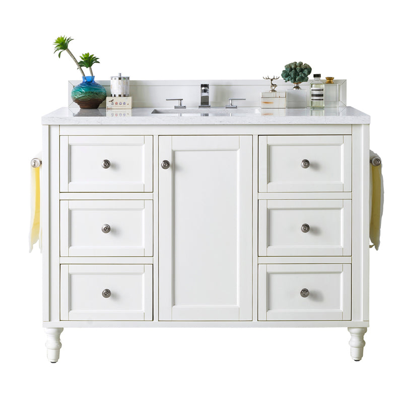 James Martin Copper Cove Encore 48" Single Vanity Bright White 301-V48-BW