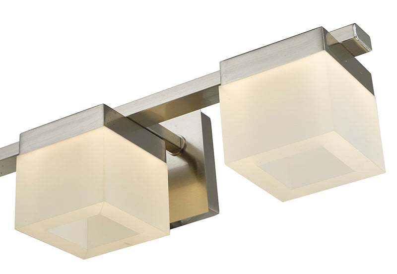 Abra Lighting 3 Light Vanity Square Edge Lite Dim LED Acrylic Shades 20023WV-BN