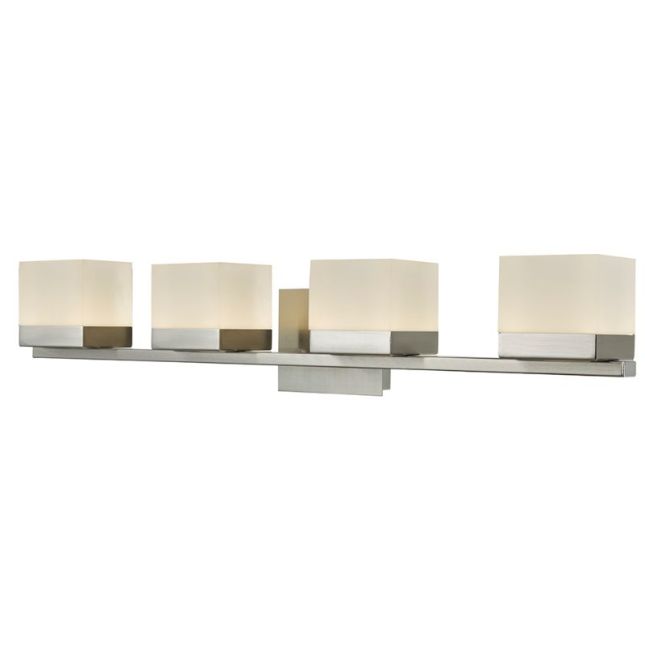 Abra Lighting 4 Light Vanity Square Edge Lite Dim LED Acrylic Shades 20024WV-BN