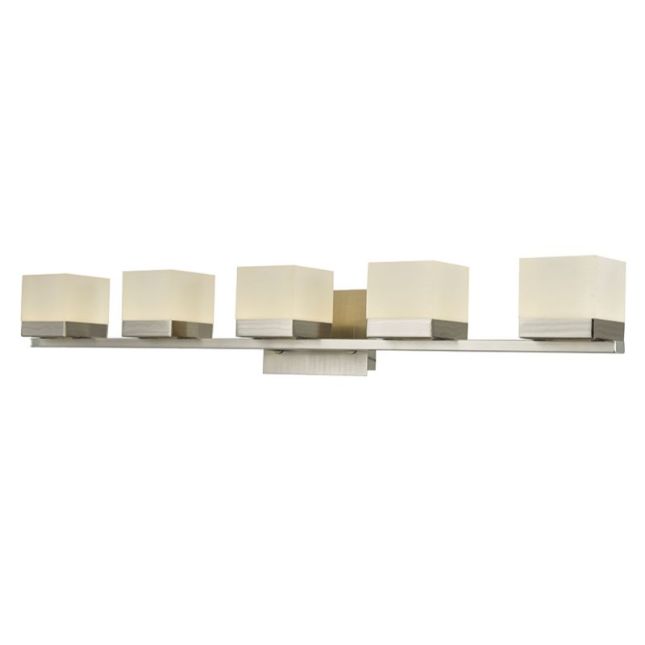 Abra Lighting 5 Light Vanity Square Edge Lite Dim LED Acrylic Shades 20025WV-BZ