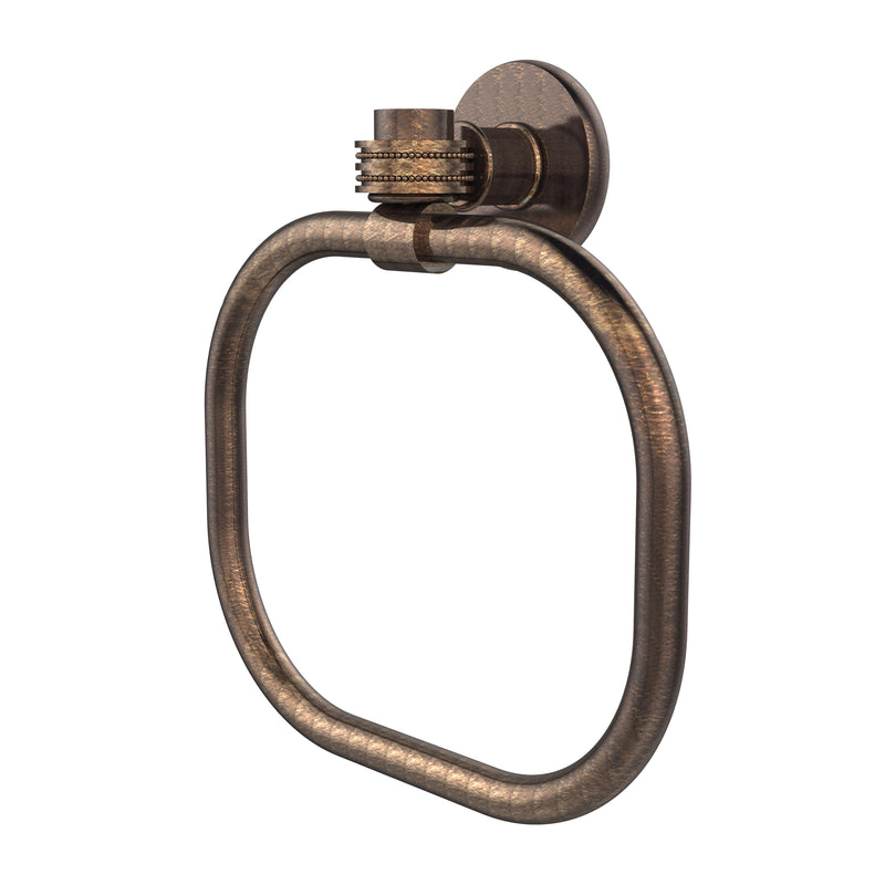 Allied Brass Continental Collection Towel Ring with Dotted Accents 2016D-VB