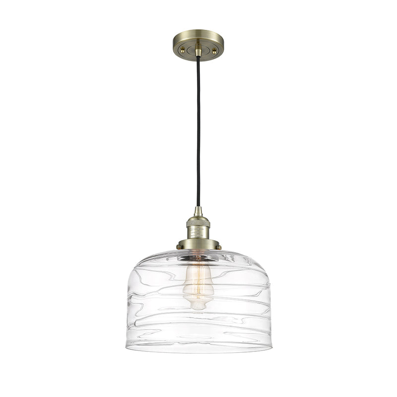 Innovations Lighting X-Large Bell 1 Light Mini Pendant part of the Franklin Restoration Collection 201C-AB-G713-L