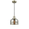 Bell Mini Pendant shown in the Antique Brass finish with a Silver Plated Mercury shade